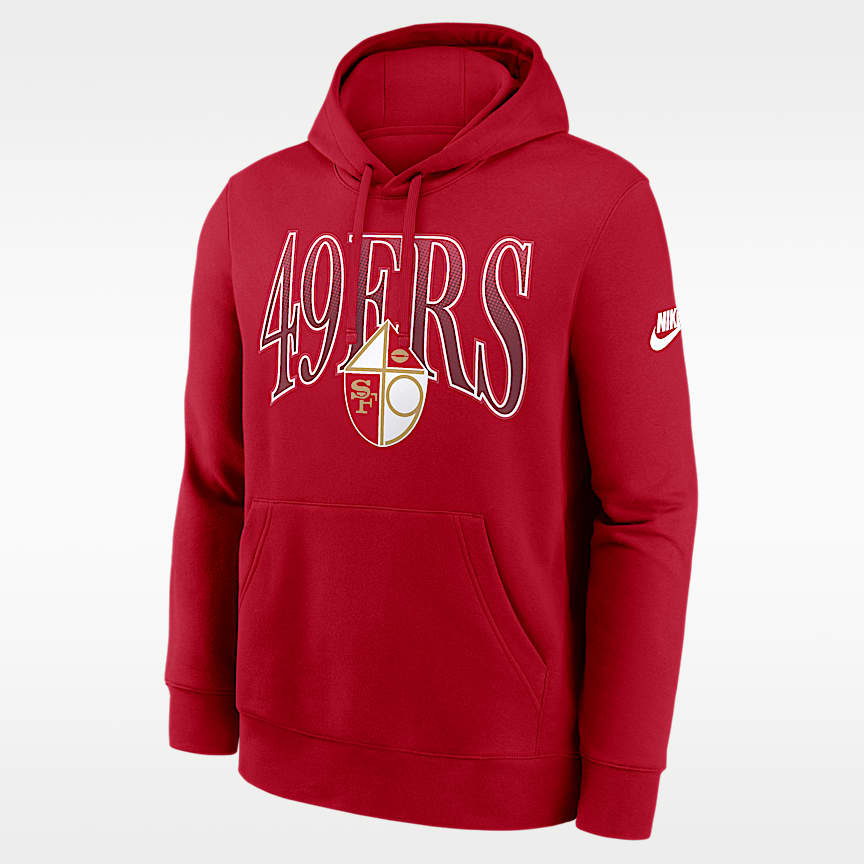 ナイキ フーディ 49ers フード付き ウェア 赤 ロゴ カジュアル L Men's+Nike+Rewind+Club+Hoodie.png